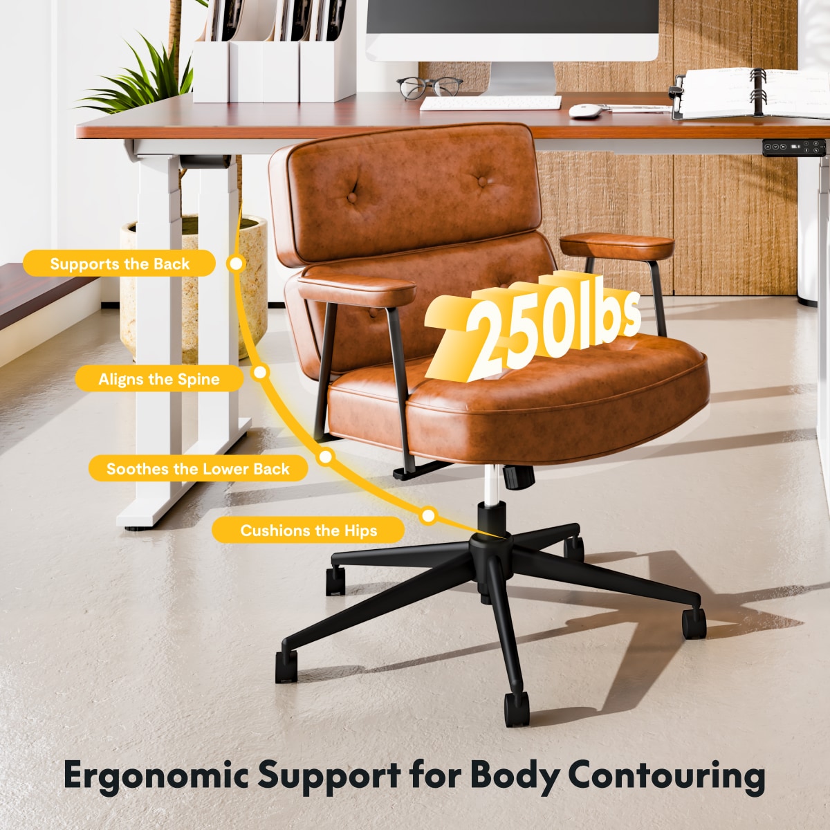 Premium Brown Office Chair丨FlexiSpot